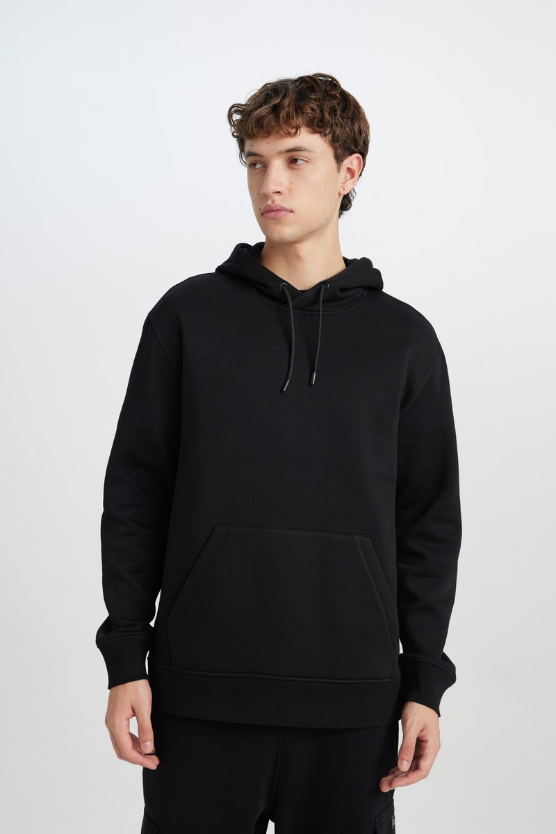 ديفاكتو سويت شيرت بيزك قصة عادية بكابيشون بجيب - Image 3